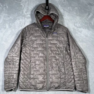 Patagonia Jacket Womens Large Hooded Full Zip Lightweight Micro Puff Hoody - Picture 1 of 10