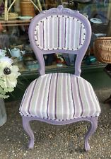 PURPLE STRIPED DRESSING TABLE OR OCCASIONAL CHAIR