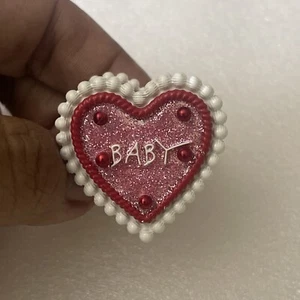 Betsey Johnson Baby Cakes Heart Surprise Ring NWOT Rare  - Picture 1 of 6