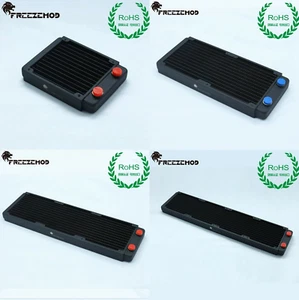 FreezeMod 120mm 240mm 360mm 480mm Copper Radiator G1/4 Thread Water Cooling Blk - Afbeelding 1 van 14