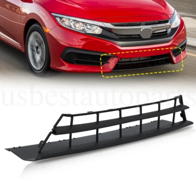 Inserto de parachoques delantero parrilla inferior apto para Honda Civic 2016 2017 2018 sedán cupé Foto 1 de 4