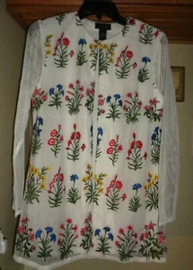 WEAVZ WEISSE/BESTICKTE STRICKJACKE KUNST ZUM TRAGEN GEWEBT LAGENLOOK NEU MIT ETIKETT S - Bild 1 von 10