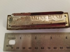 Vintage M.Hohner Marine Band Harmonica 1896 Key of C w/Box