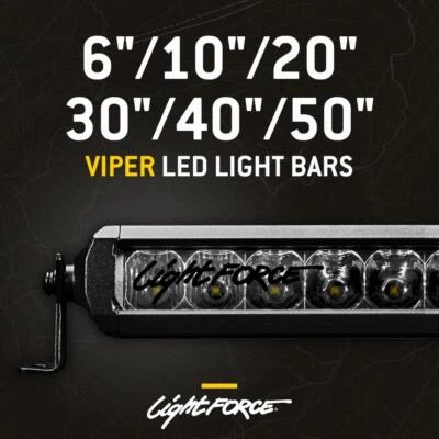 LIGHTFORCE VIPER 6" 10" 20" 30" 40" 50" SINGLE ROW LED LIGHT BAR - image 1 of 4