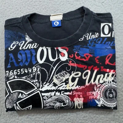 Vintage G Unit Shirt Men 2XL XXL Black Tools Trade Graphic Y2K Hip Hop Rap 50 - Image 1 of 4