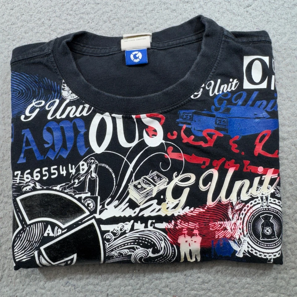 Vintage G Unit Shirt Men 2XL XXL Black Tools Trade Graphic Y2K Hip Hop Rap 50 - Image 1 of 4