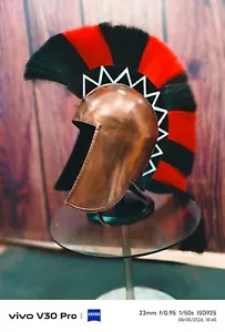 Griechischer korinthischer Helm mittelalterlicher Kooperfinish antiker spartanischer Helm kampfbereit - Bild 1 von 12