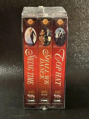 Fred Astaire and Ginger Rogers VHS Musicals Top Hat Shall We Dance Swing Time - Image 1 of 4