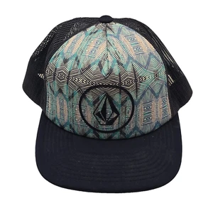 Volcom One Size Blue Snapback mesh Trucker hat cap Made in France - Picture 1 of 7
