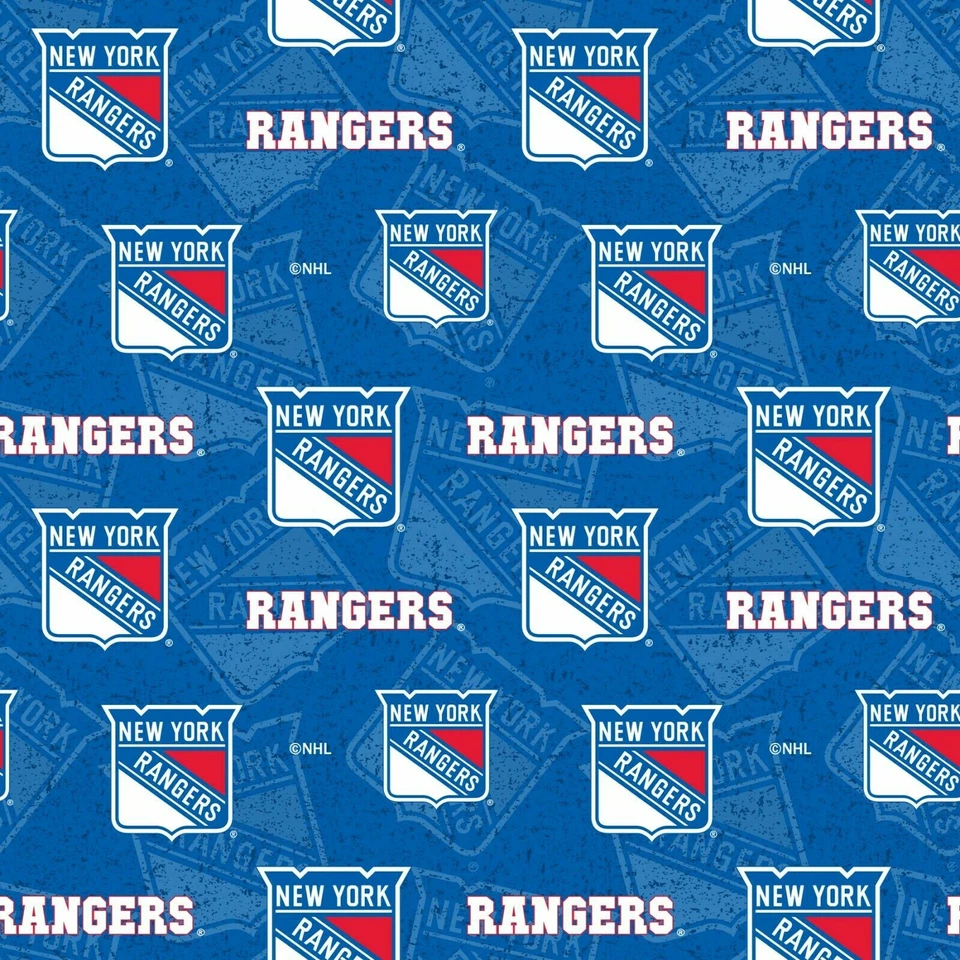 NHL New York Rangers Tone on Tone 1199-RAN Cotton Fabric by the Yard