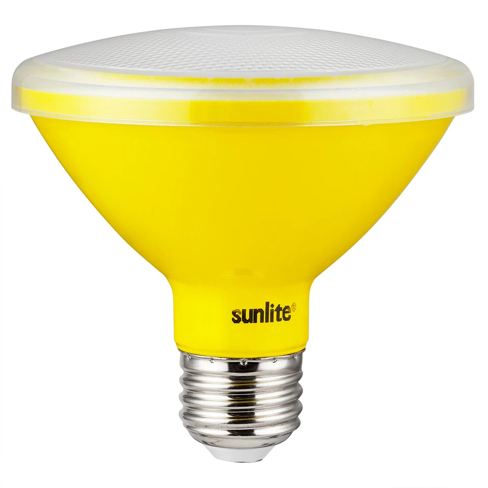 Sunlite LED Short Neck Colored Recessed Bug Light Bulb 8W (75W Equal) Yellow - Image 1 of 1
