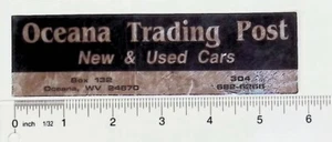 Vintage Oceana Trading Post New & Used cars Oceana , West Virginia Decal - Picture 1 of 2