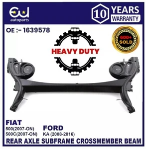 HEAVY DUTY REAR AXLE SUBFRAME FOR FORD KA 08-16 FIAT 500 4MM THICKER METAL - Picture 1 of 10