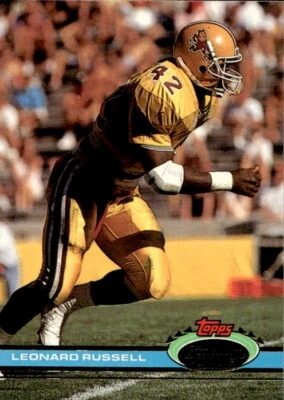 1991 Stadium Club Leonard Russell 435 RC New England Patriots - Image 1 of 2