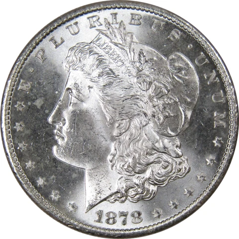 1878 S Morgan Dollar BU Choice Uncirculated Mint State 90% Silver $1 US Coin Cover