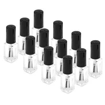 Hágalo usted mismo 3 ml/5 ml/10 ml/15 ml recipiente recargable cepillo botellas de esmalte de uñas de vidrio vacío Foto 1 de 4