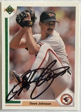 1991 Dave Johnson Upper Deck # 299 autographed signed card