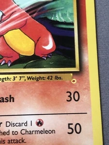 Rare Charmeleon Error Card Misprint Base Set Pokemon Great Condition - Picture 1 of 6