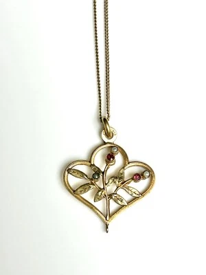 ANCIEN Collier Pendentif Chaine Plaqué Or Antique Gold Platted Pendant - Photo 1/4