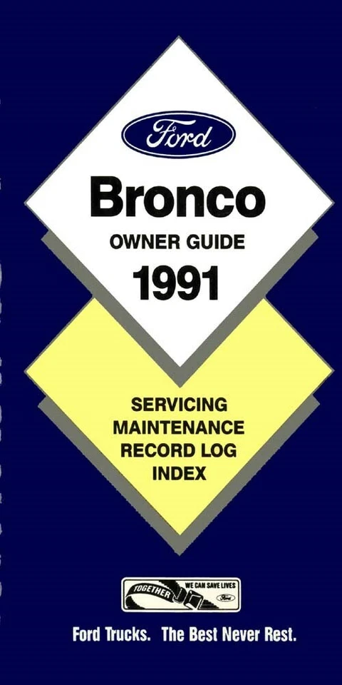 1991 Ford Bronco Owners Manual User Guide - Изображение 1 из 1