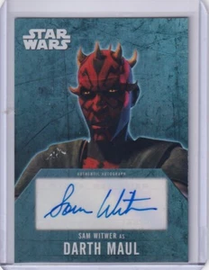 2016 Topps Star Wars Evolution Sam Witwer als Darth Maul Autogramm - Bild 1 von 2
