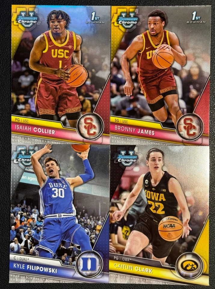 2023-2024 BOWMAN CHROME UNIVERSITY BASE CARDS, YOU PICK, COMPLETE YOUR SET! - Image 1 of 1