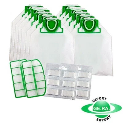 12 SACCHETTI 12 PROFUMI 2 GRIGLIE MOTORE VORWERK FOLLETTO VK200 220S COMPATIBILI