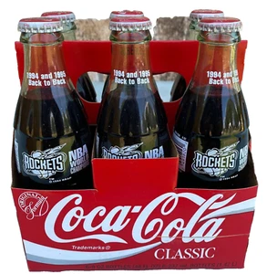 Houston Rockets Championship Coke Coca Cola Flaschen 6 Stück 1994 1995 Rückseite 2 Rückseite - Bild 1 von 8