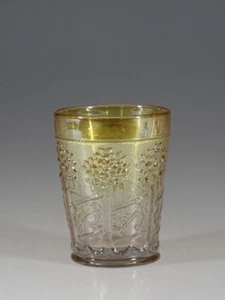 Seltenes Vintage Fenton Glas Ringelblume Orangenbaum Obstgarten Becher um 1915 - Bild 1 von 4