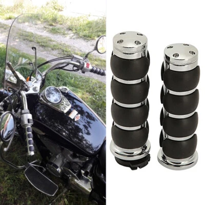 1" Motorcycle Handle Bar Hand Grips For Harley Davidson Softail Springer FXSTS A - Image 1 of 4