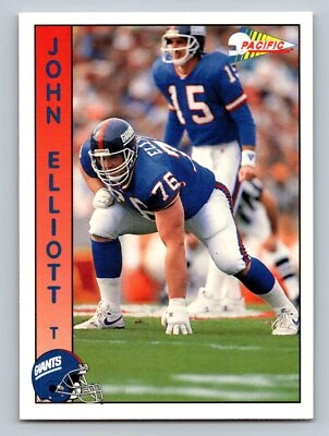 John Elliott 1992 Pacific #538 New York Giants - Image 1 of 2