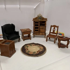 Vintage. Holz Puppenhaus Möbel Wohnzimmer Just Need People K4 - Bild 1 von 11