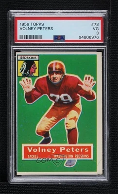 1956 Topps Volney Peters #73 PSA 3 - Image 1 of 2