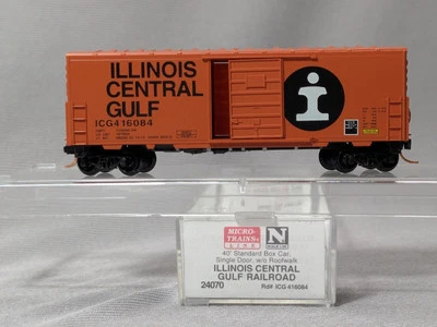 N scale  MTL # 24070  ILLINOIS CENTRAL GULF  40' single door Box Car  ICG 416084 - Image 1 of 4