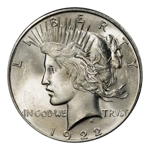 1922-S Peace Dollar PCGS MS-64 CAC - Picture 1 of 4