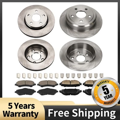 Front Rear Brake Rotor Pads For 2007-2017 Jeep Wrangler 2018 Jeep Wrangler JK Foto 1 de 4