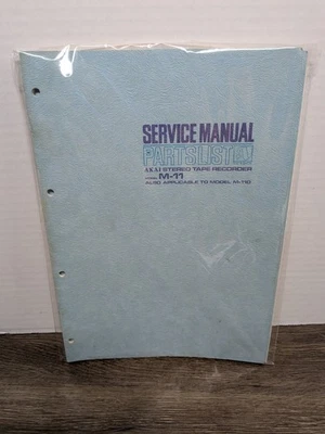 Akai Model M-11 M11D Tape Deck Reel to Reel Service Manual Original Genuine OEM - Image 1 of 2
