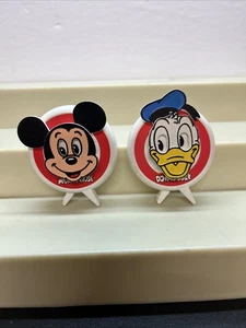 Vintage Toy Box Walt Disney Mickey & Donald Shaking Ears Eyes Pin Clip 2.5” W13 - Picture 1 of 2