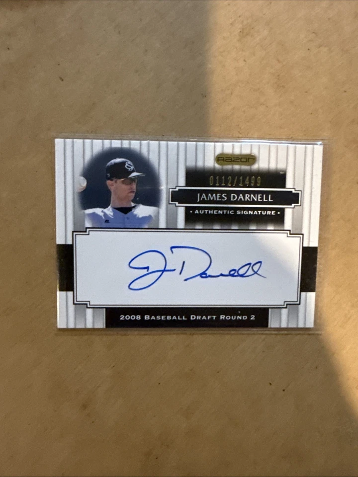 James Darnell: 2008 Razor Signature Series Autograph #168 #112/1499 SD Padres - Image 1 of 4
