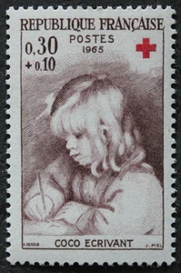 Timbre - FRANCE - Croix-Rouge - Auguste RENOIR - YT1467 - Neuf ** - 1965 - Picture 1 of 1