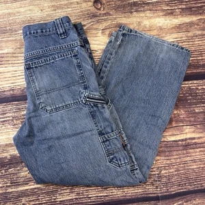 Teens Wrangler Hero Originals Straight Wide Legs Relaxed Cargo Denim Jeans Sz 14 - Picture 1 of 11