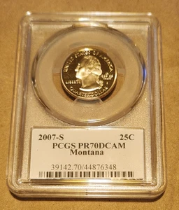 2007-S PCGS PR70 DCAM Montana Clad Quarter---Flag Holder! - Picture 1 of 2