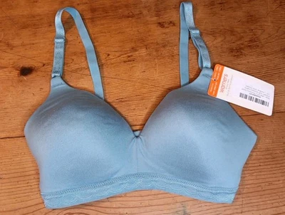 Sujetador Warners 1269 Cloud 9 para mujer 32C contorno sin cables humo ligeramente forrado nuevo con etiquetas Foto 1 de 4