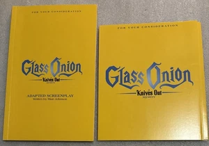 Glass Onion A Knives Out Mystery Blu Ray FYC Rare Promo Screener with Screenplay - Imagen 1 de 2