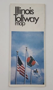 Illinois Tollway Vintage Fold Out Official State Highway Road Map 1980 - Picture 1 of 7