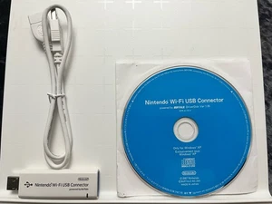 NINTENDO WI-FI USB CONNECTOR - With Driver Disc & Cable - DS DSi 3DS WII - - Picture 1 of 4
