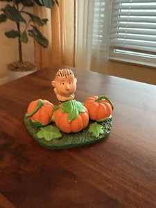 Peanuts Snoopy Linus "Pumpkin Patch" Figurine Danbury Mint Classic Moments FLAW - Picture 1 of 7