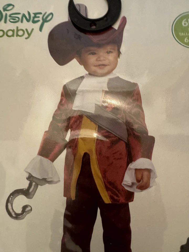 Детский костюм Disney Captain Hook размер 6-12 месяцев Питер Пэн - Изображение 1 из 4