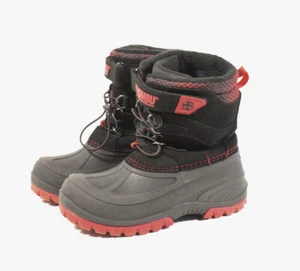 Boy's Khombu Black & Red Hickory Waterproof Winter Snow Boots Sz 4M - Picture 1 of 6