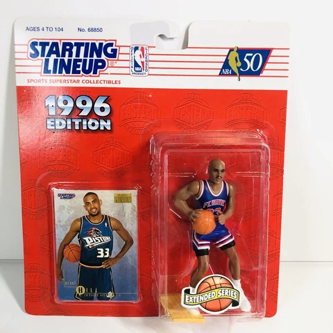 1996 Starting Lineup Extended Series Grant Hill Detroit Pistons Ft Wayne Figure Cover